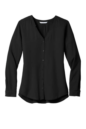 Port Authority® Women's Long Sleeve Button-Front Blouse. LW700 - hero