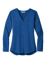 Port Authority® Women's Long Sleeve Button-Front Blouse. LW700
