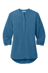 Port Authority® Women's 3/4-Sleeve Textured Crepe Tunic LW713