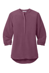 Port Authority® Women's 3/4-Sleeve Textured Crepe Tunic LW713 - hero
