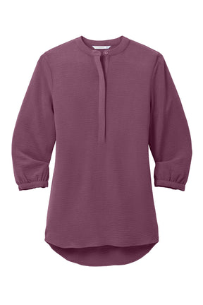 Port Authority® Women's 3/4-Sleeve Textured Crepe Tunic LW713 - hero