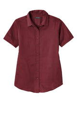 Port Authority® Women's Short Sleeve SuperPro ReactTwill Shirt. LW809 - hero