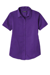 Port Authority® Women's Short Sleeve SuperPro ReactTwill Shirt. LW809