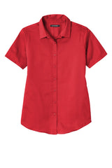 Port Authority® Women's Short Sleeve SuperPro ReactTwill Shirt. LW809