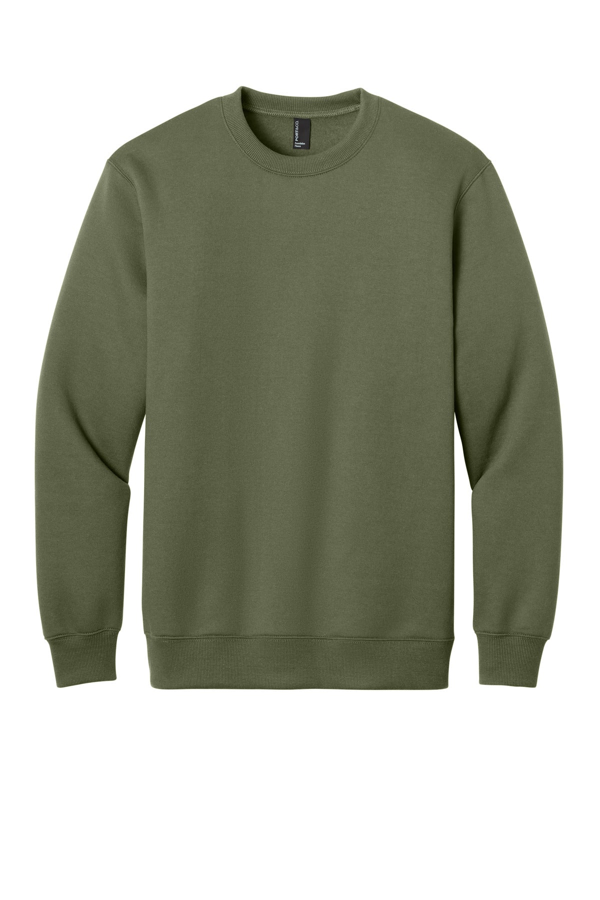 Port & Co® Foundation Fleece Pullover Crewneck Sweatshirt PC107