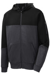 Sport-Tek® Tech Fleece Colorblock Full-Zip Hooded Jacket. ST245 - hero