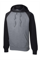 Sport-Tek® Raglan Colorblock Pullover Hooded Sweatshirt. ST267 - hero