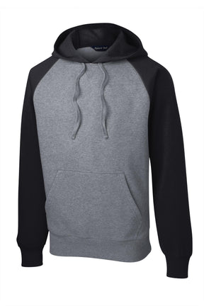 Sport-Tek® Raglan Colorblock Pullover Hooded Sweatshirt. ST267 - hero