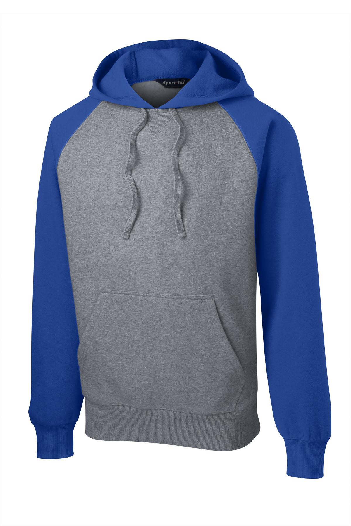 Sport-Tek® Raglan Colorblock Pullover Hooded Sweatshirt. ST267