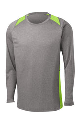 Sport-Tek® Long Sleeve Heather Colorblock Contender Tee. ST361LS