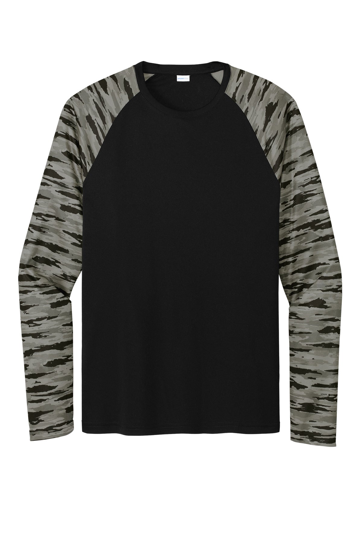 Sport-Tek® Drift Camo Colorblock Long Sleeve Tee ST376LS - hero