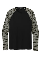 Sport-Tek® Drift Camo Colorblock Long Sleeve Tee ST376LS - hero