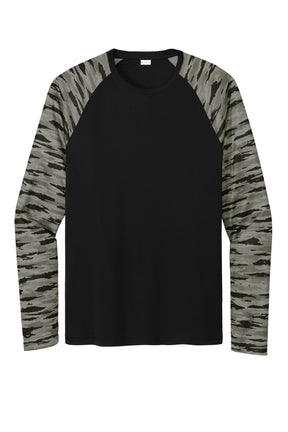 Sport-Tek® Drift Camo Colorblock Long Sleeve Tee ST376LS - hero