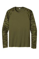 Sport-Tek® Drift Camo Colorblock Long Sleeve Tee ST376LS