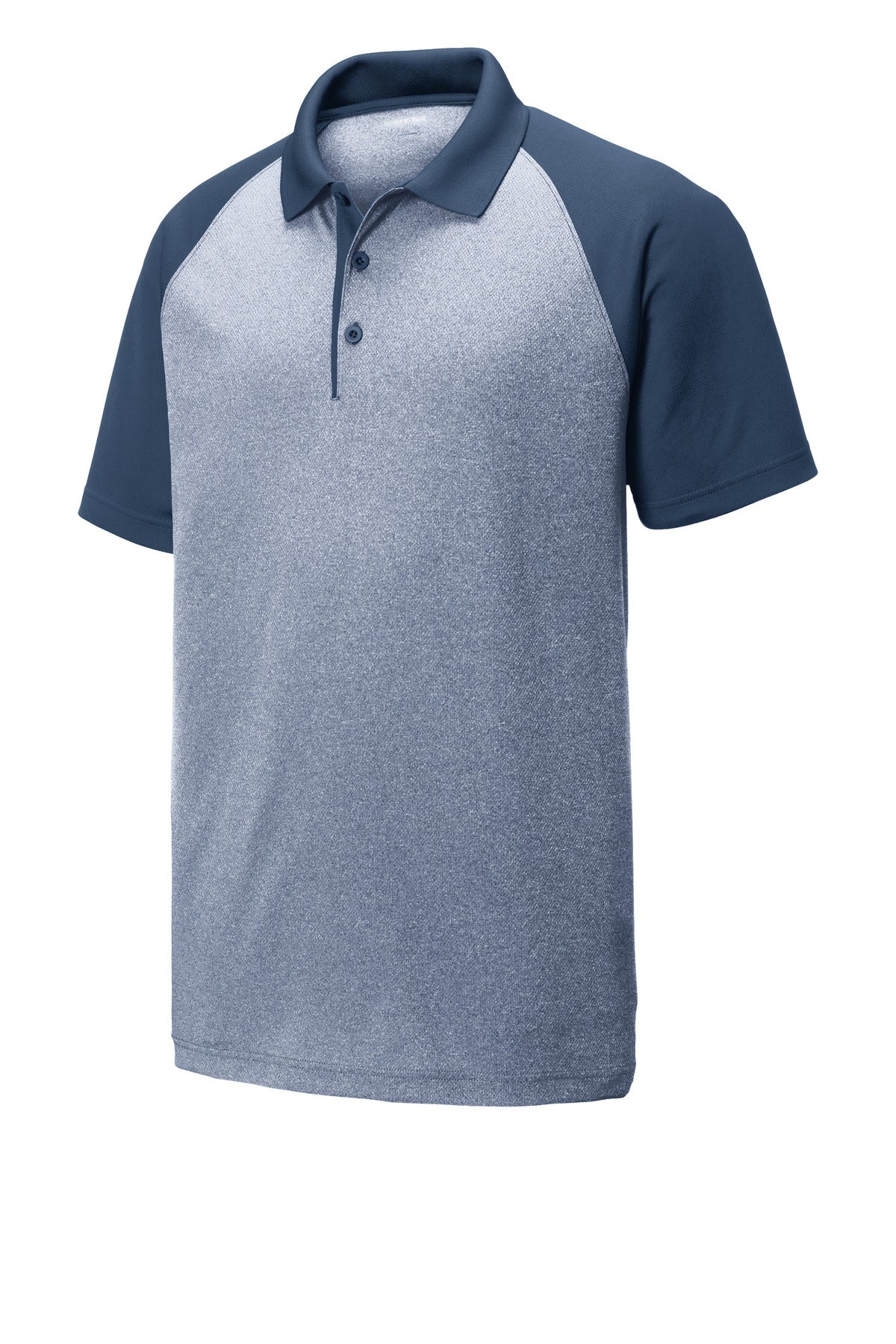 Sport-Tek ® PosiCharge ® RacerMesh ® Raglan Heather Block Polo. ST641