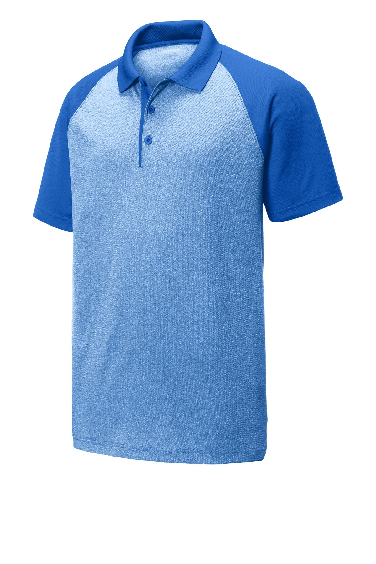 Sport-Tek ® PosiCharge ® RacerMesh ® Raglan Heather Block Polo. ST641