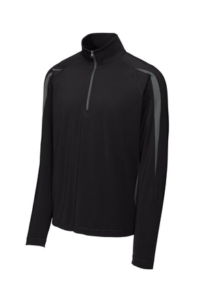 Sport-Tek® Sport-Wick® Stretch 1/4-Zip Colorblock Pullover. ST851 - hero