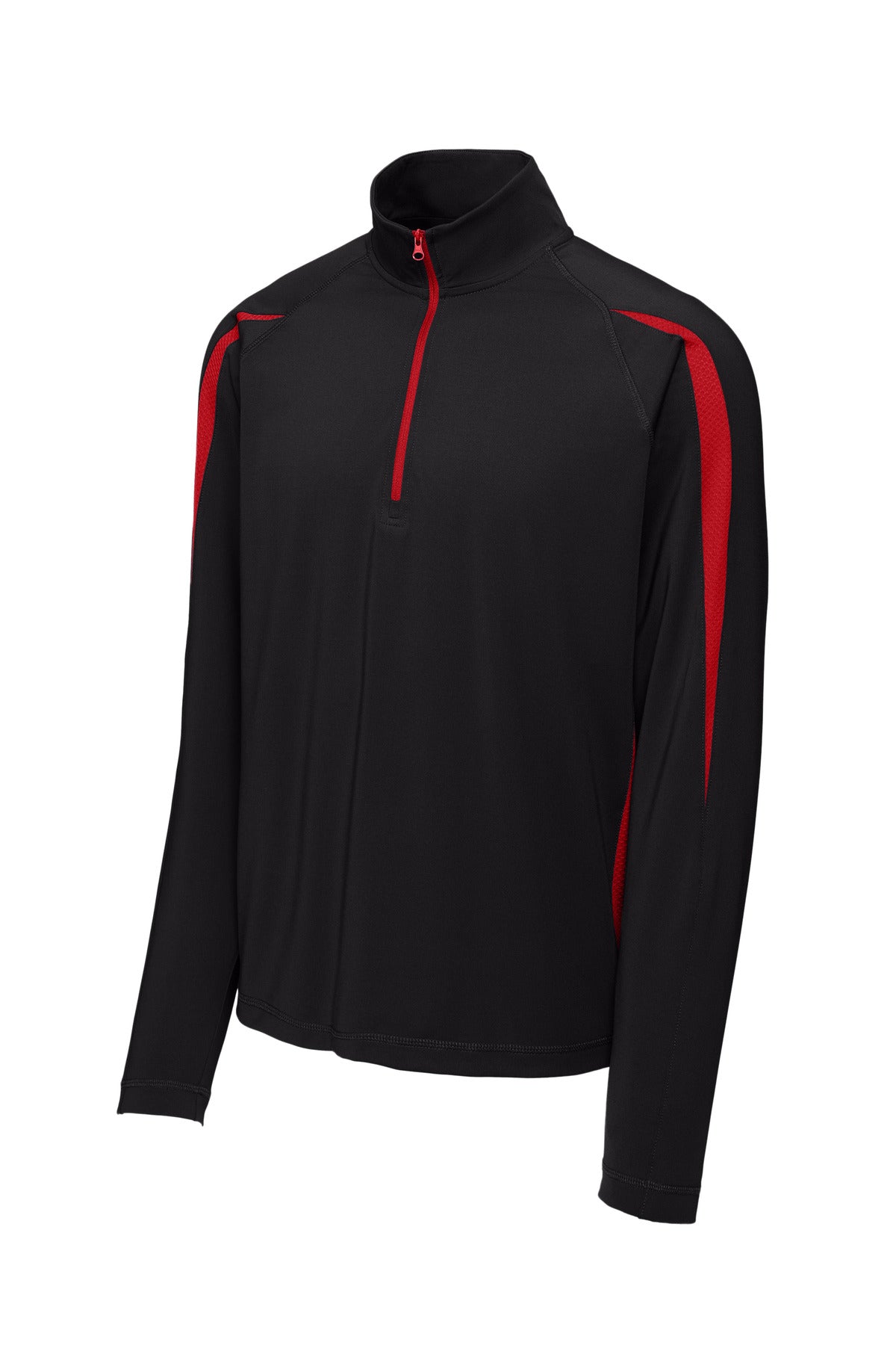 Sport-Tek® Sport-Wick® Stretch 1/4-Zip Colorblock Pullover. ST851