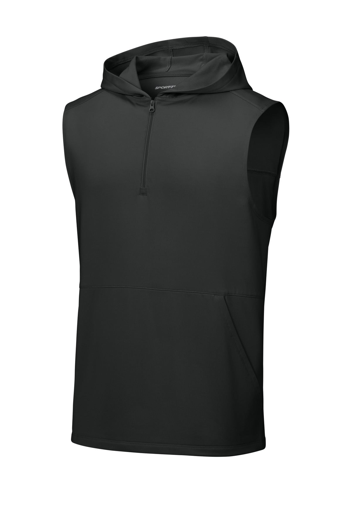 Sport-Tek® Sport-Wick® Stretch Sleeveless Hooded 1/4-Zip ST858