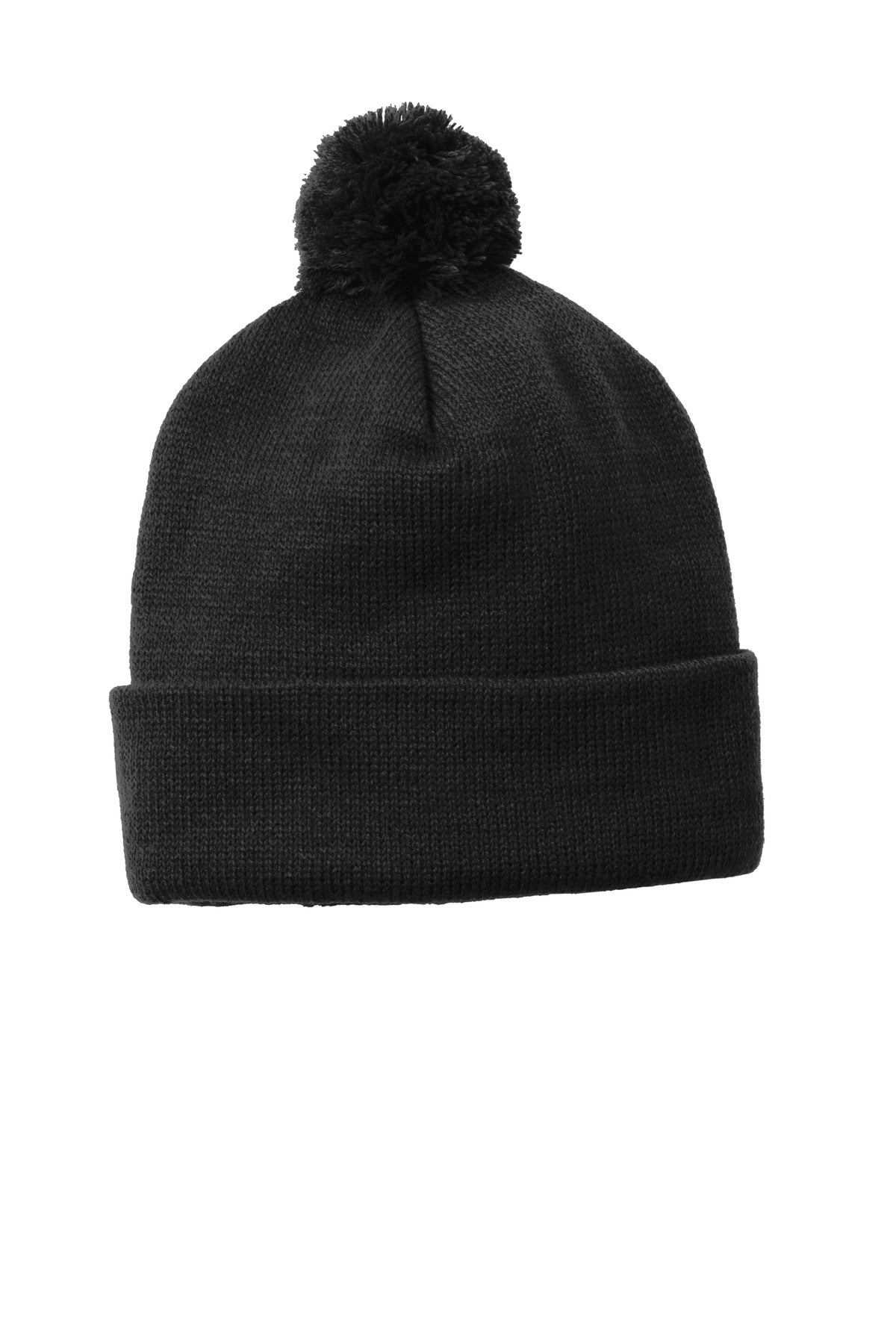 Sport-Tek ® Solid Pom Pom Beanie. STC37 - hero