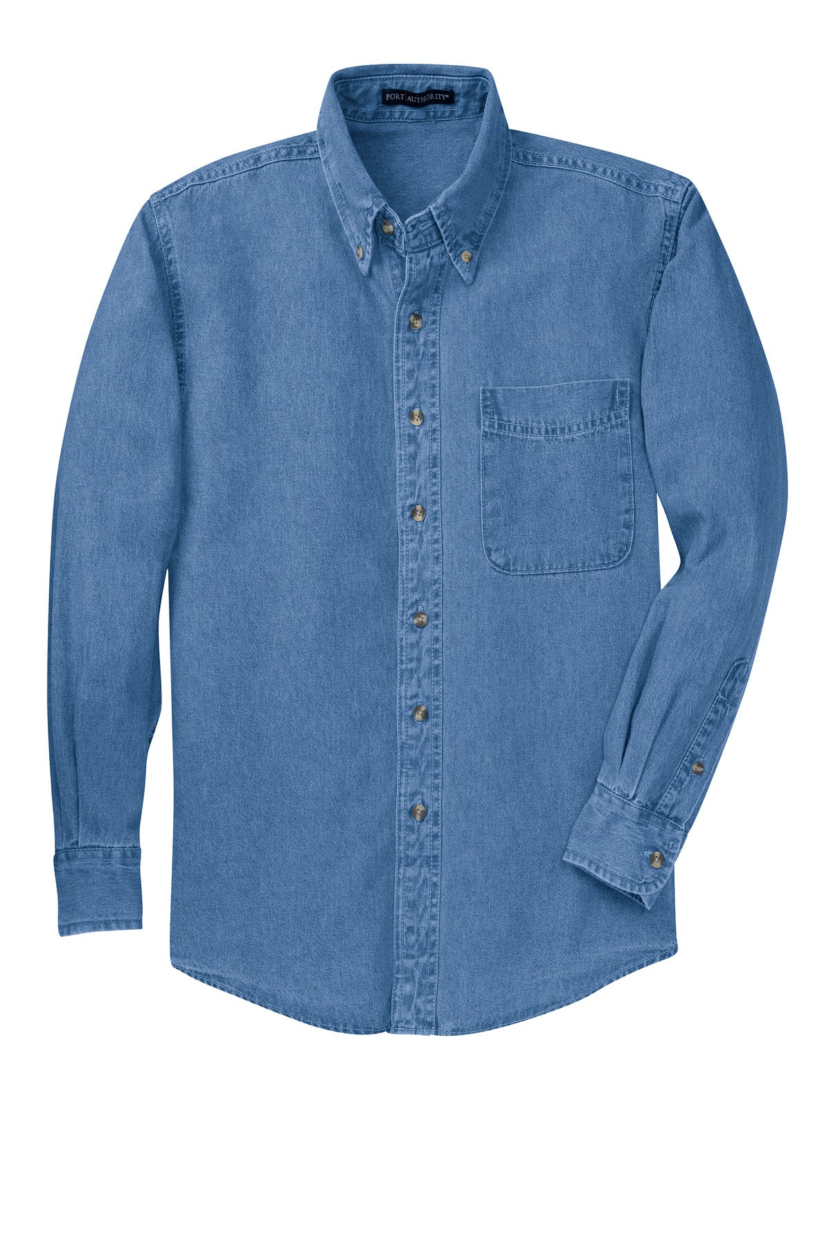 Port Authority® Tall Long Sleeve Denim Shirt. TLS600 - hero