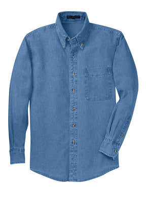 Port Authority® Tall Long Sleeve Denim Shirt. TLS600 - hero