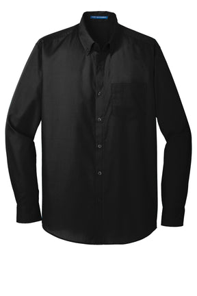 Port Authority® Tall Long Sleeve Carefree Poplin Shirt. TW100 - hero