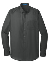 Port Authority® Long Sleeve Carefree Poplin Shirt. W100