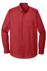 Port Authority® Long Sleeve Carefree Poplin Shirt. W100