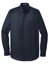 Port Authority® Long Sleeve Carefree Poplin Shirt. W100