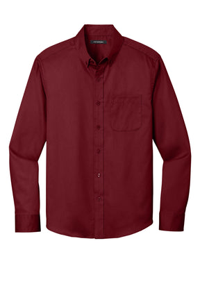 Port Authority® Long Sleeve SuperPro React Twill Shirt. W808 - hero