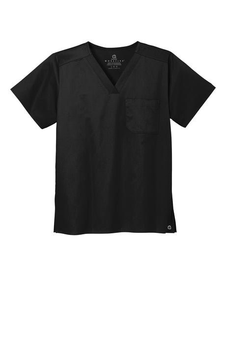 Wink® Unisex WorkFlex Chest Pocket V-Neck Top WW3160 - hero