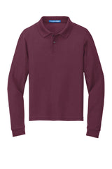 Port Authority® Youth Long Sleeve Silk Touch Polo. Y500LS