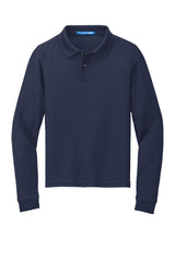 Port Authority® Youth Long Sleeve Silk Touch Polo. Y500LS