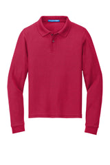 Port Authority® Youth Long Sleeve Silk Touch Polo. Y500LS
