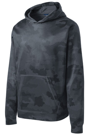 Sport-Tek® Youth Sport-Wick® CamoHex Fleece Hooded Pullover. YST240 - hero