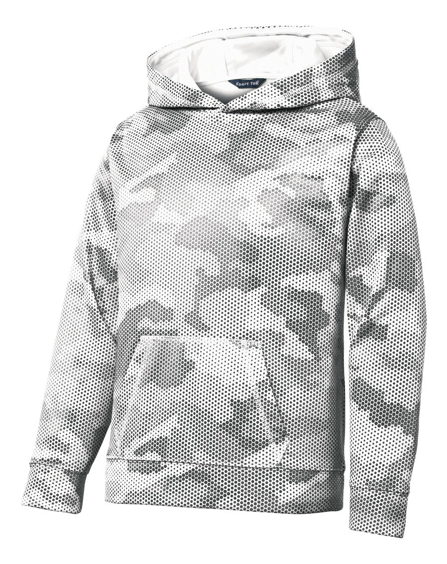 Sport-Tek® Youth Sport-Wick® CamoHex Fleece Hooded Pullover. YST240