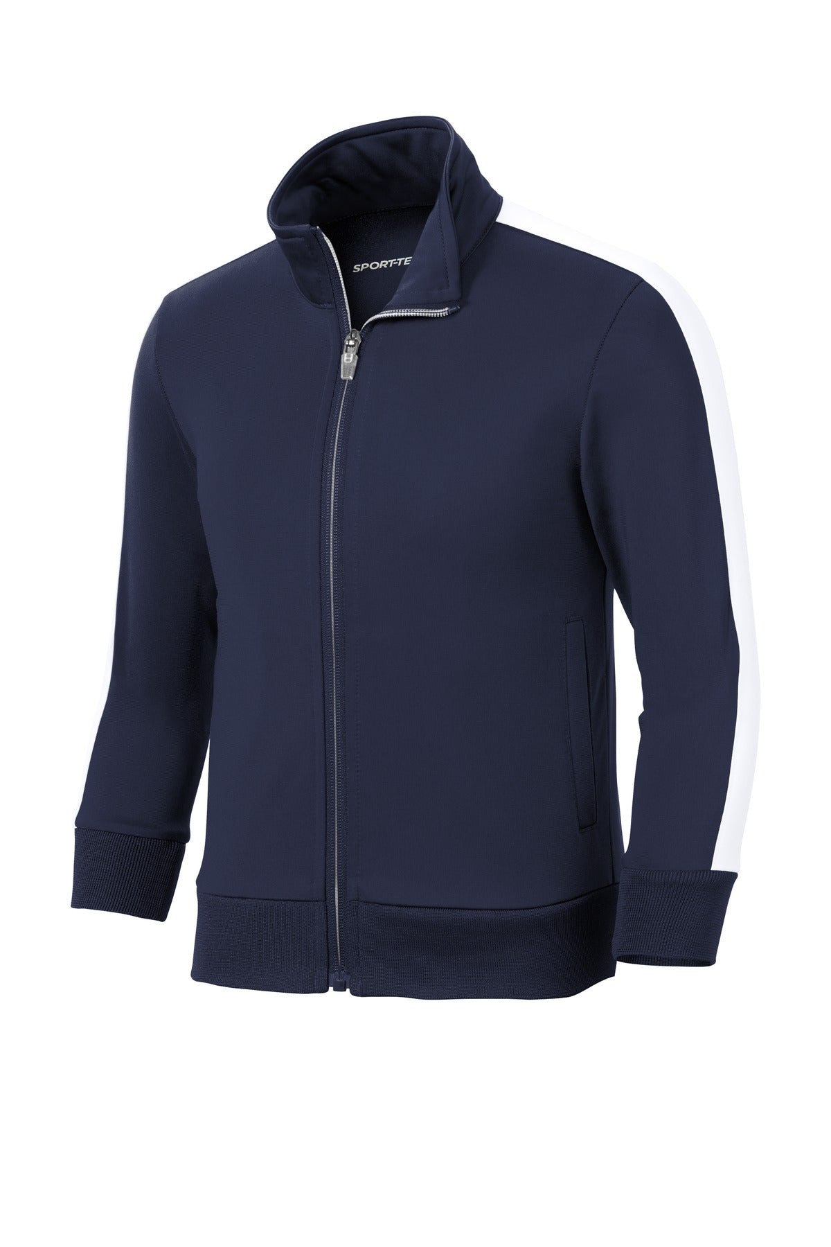 Sport-Tek ® Youth Tricot Sleeve Stripe Track Jacket. YST94