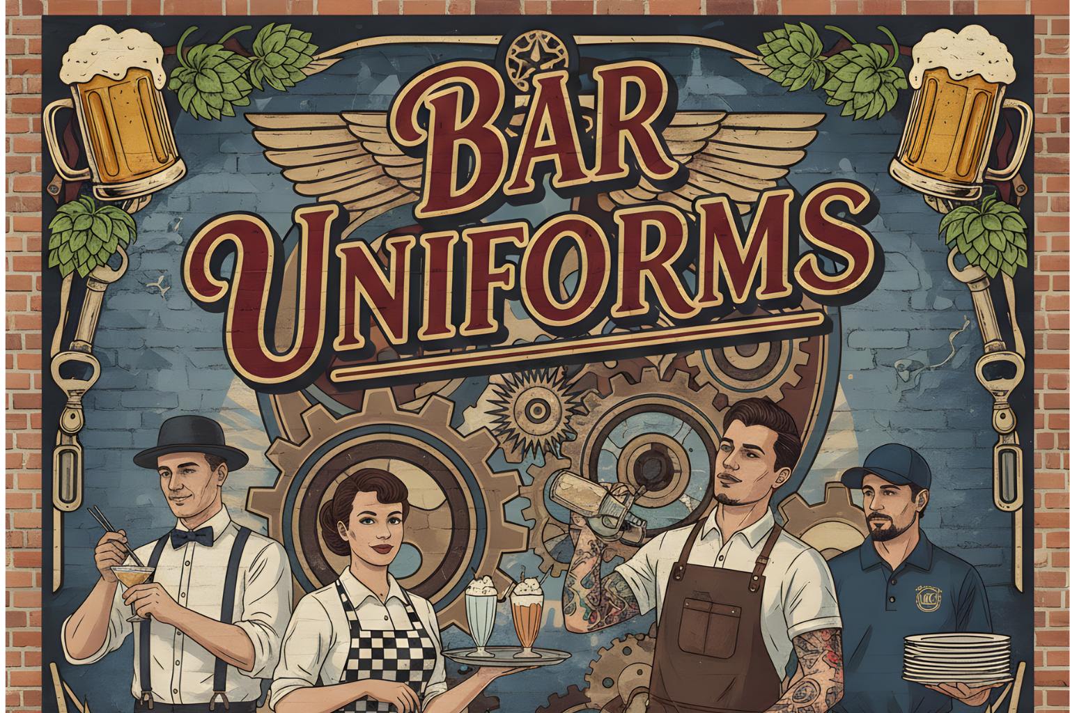 bar uniforms, screen print, and embroidery in Florida