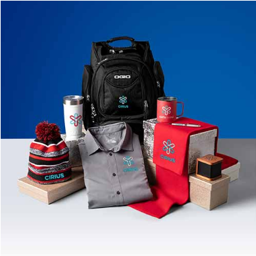 Collection of promotional products including a backpack, hats, shirts, and mugs on a blue background. Promotional Items Branded Merchandise and Gifts

Promotional products
Custom merchandise
Corporate swag
Branded accessories
Personalized gifts
Company apparel
Logo tumblers
Embroidered hats
Business giveaways
Custom backpacks
Branded clothing
Promotional apparel
Corporate branding
Gift sets
Logo scarves