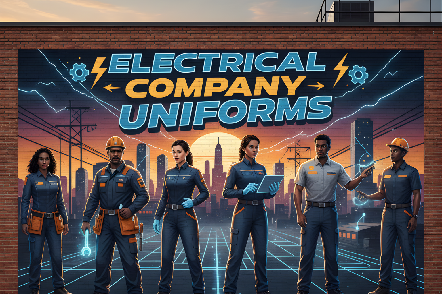 electrical company uniforms, screen print, and embroidery in Florida
