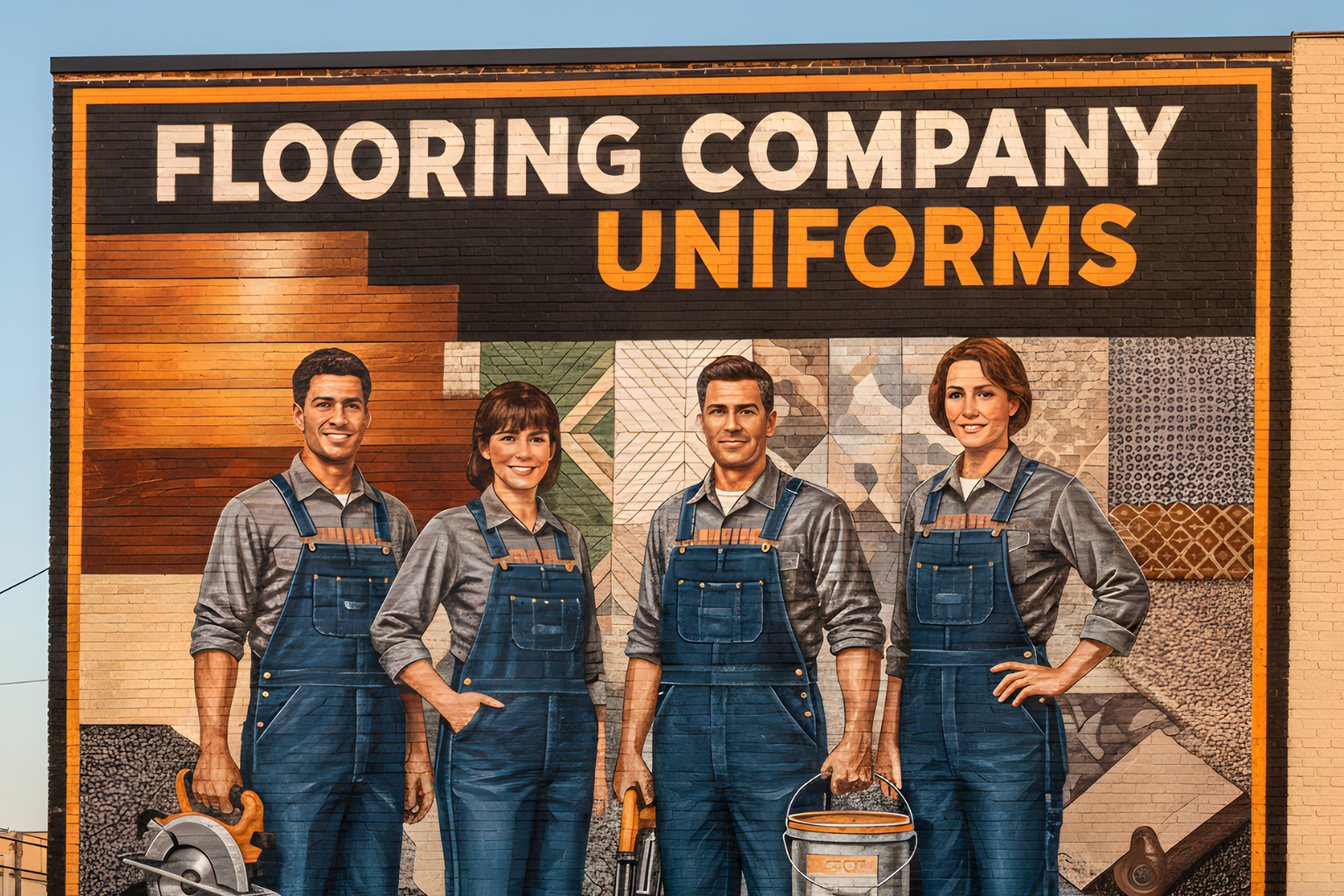 flooring company uniforms, screen print, and embroidery in Florida