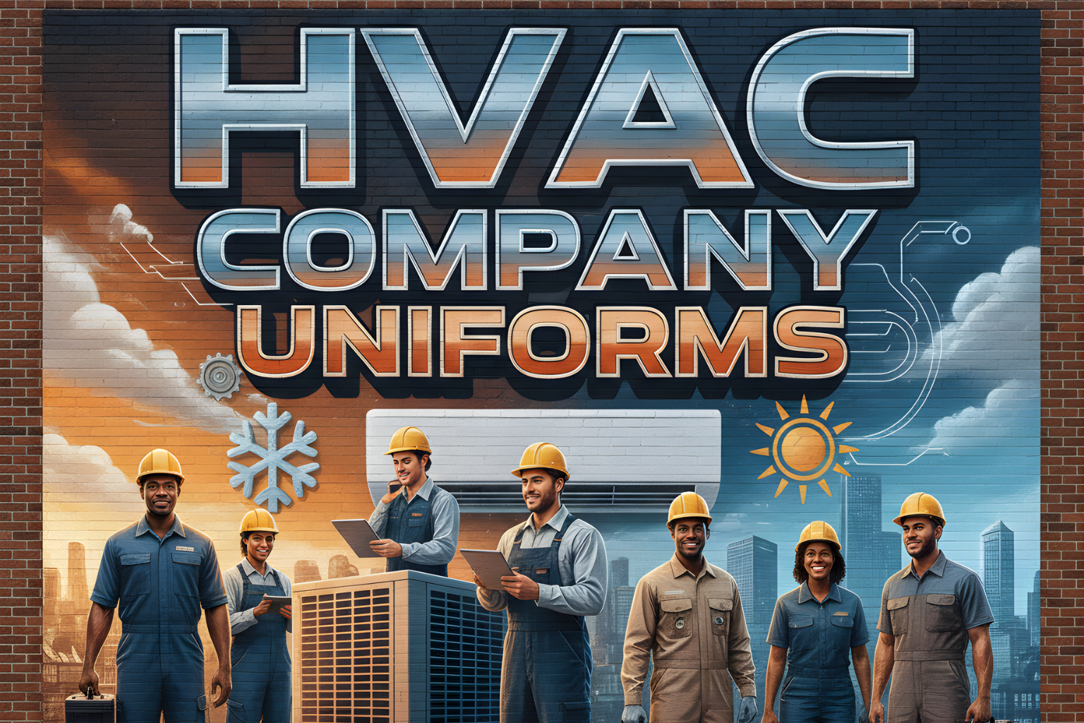 hvac company uniforms, screen print, and embroidery in Florida
