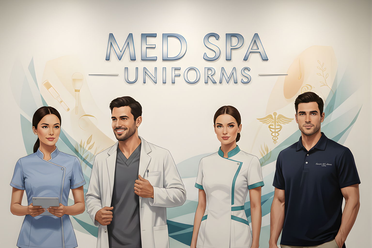med spa uniforms, screen print, and embroidery in Florida