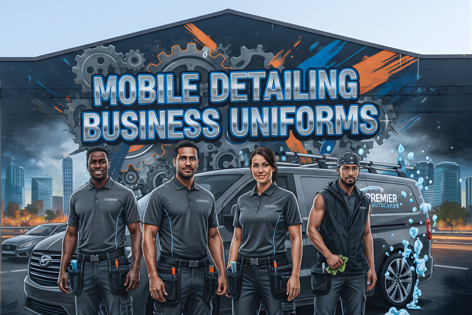 mobile detailing business uniforms, screen print, and embroidery in Florida