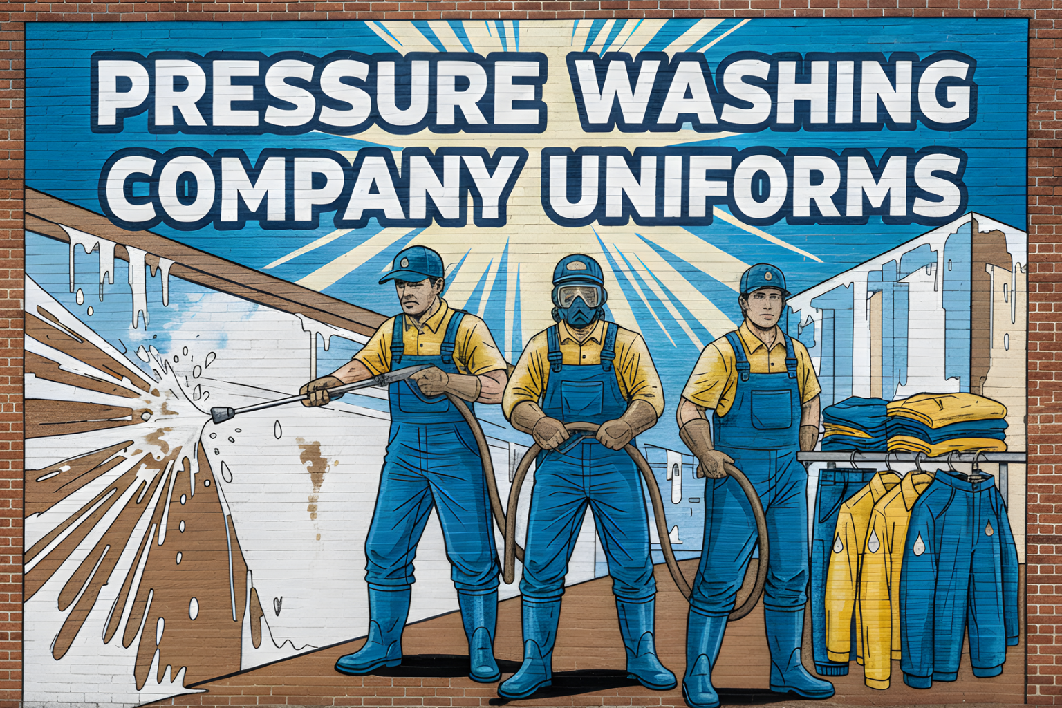 pressure washing company uniforms, screen print, and embroidery in Florida