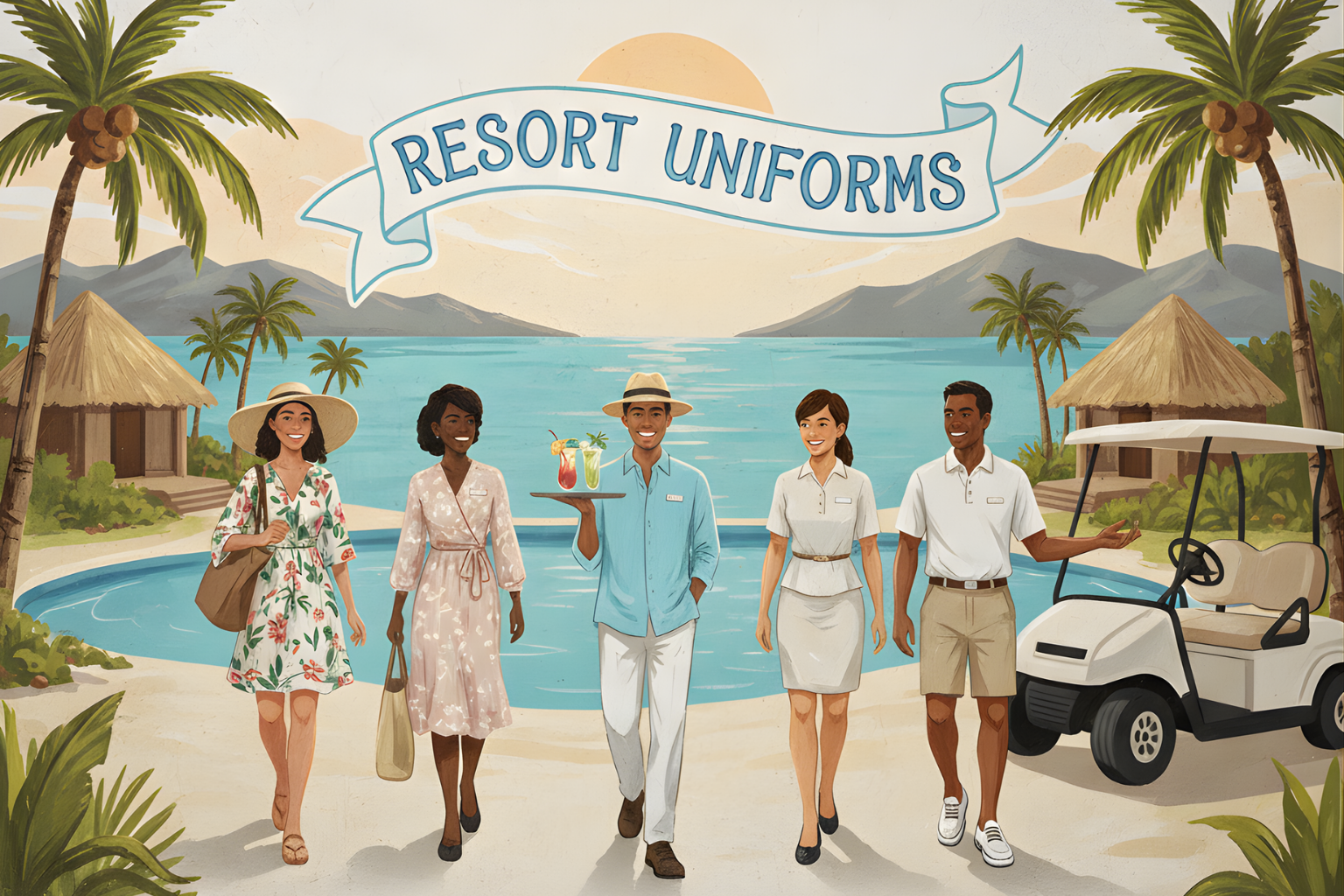 resort uniforms, screen print, and embroidery in Florida