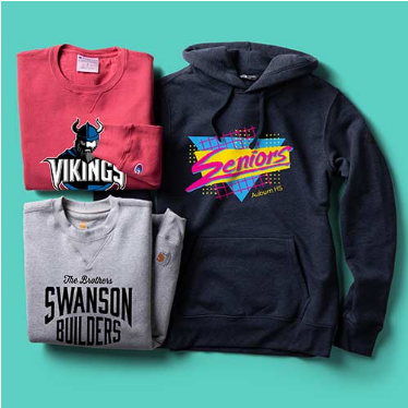 Three sweatshirts with different designs on a teal background

Custom apparel
Printed sweatshirts
Personalized clothing
Graphic tees
Team merchandise
Branded sweatshirts
Screen printing services
Custom hoodie designs
Promotional sweatshirts
Vintage sweatshirt designs
Custom athletic wear