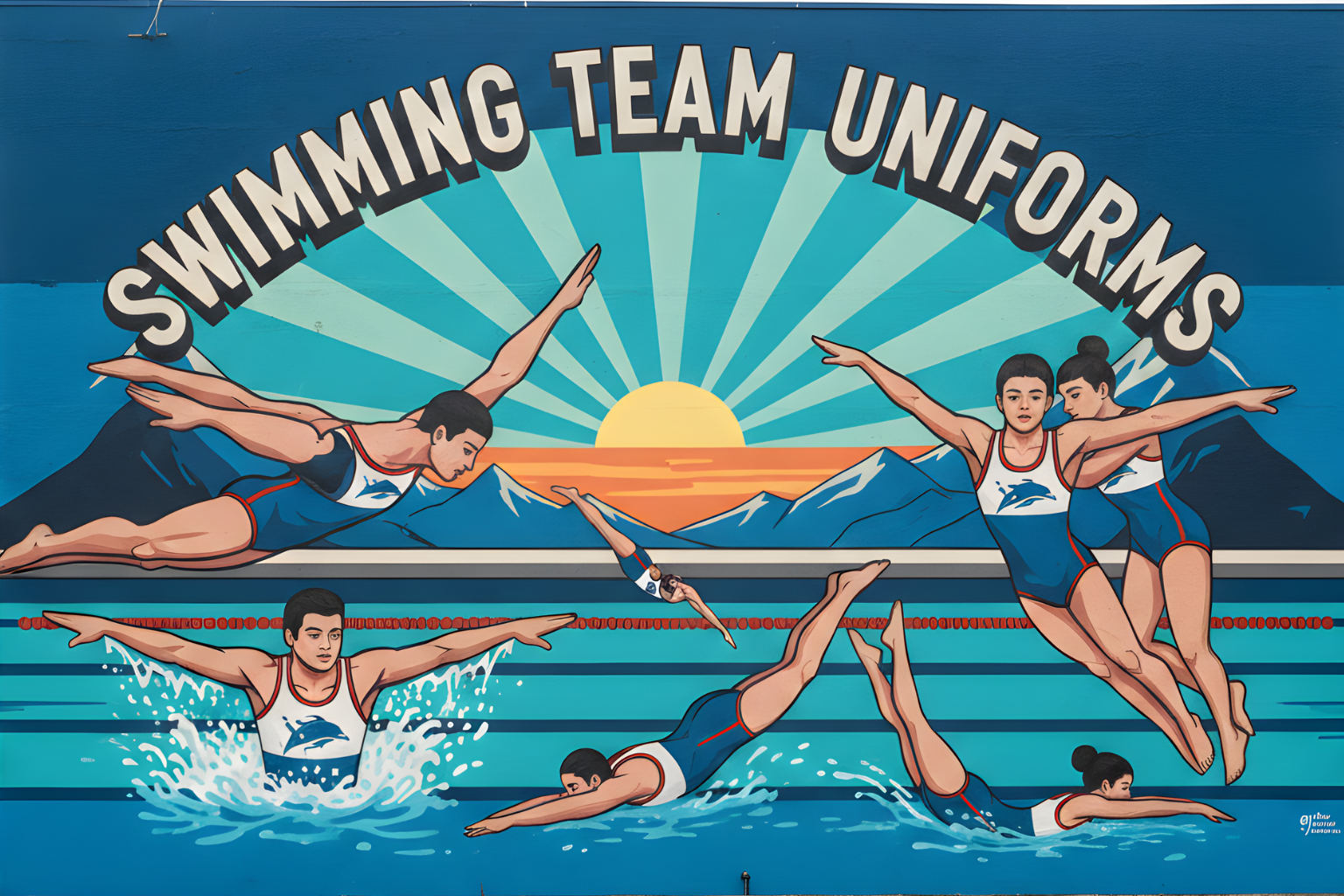 swimming team uniforms, screen print, and embroidery in Florida