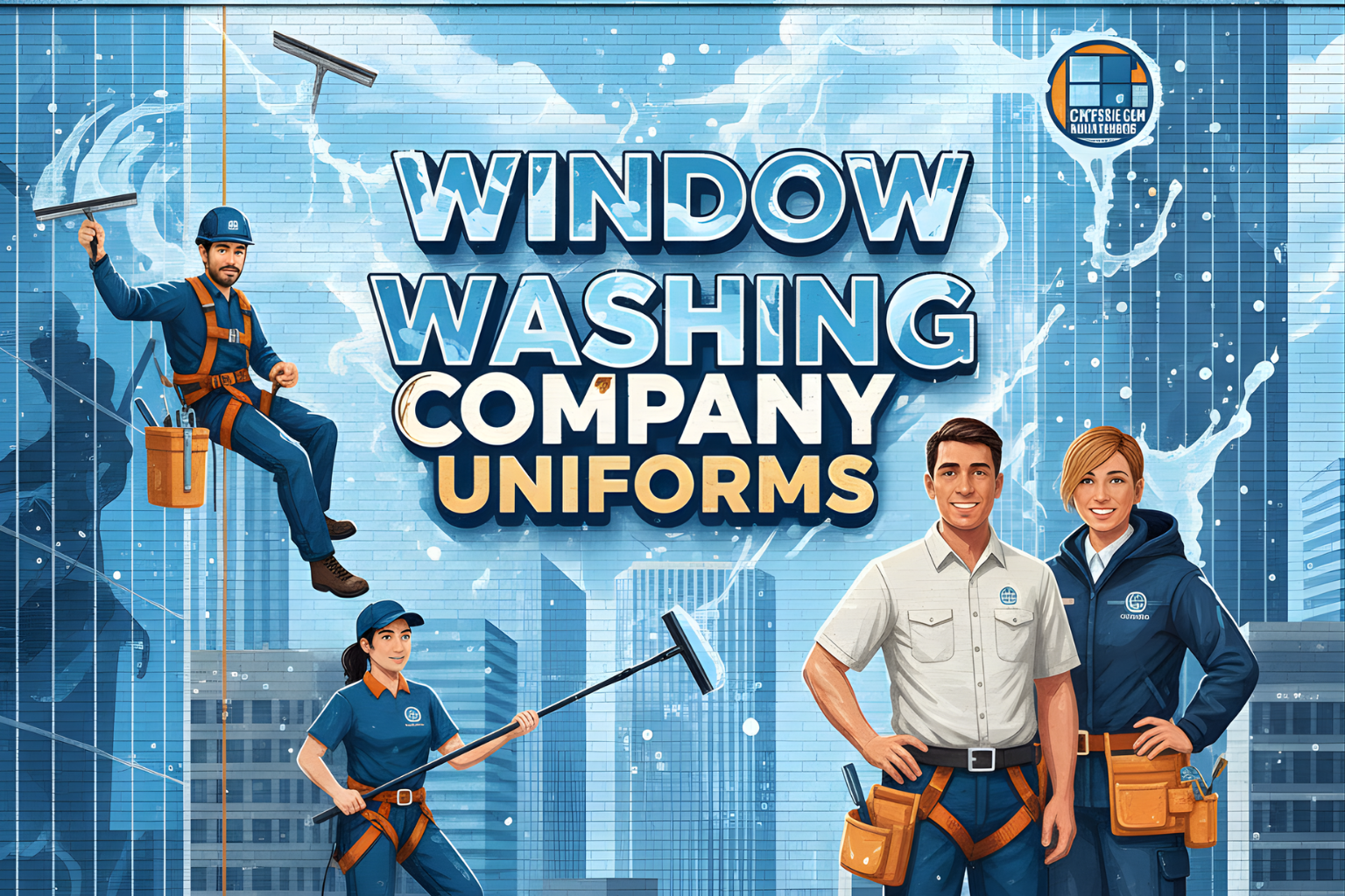 window washing company uniforms, screen print, and embroidery in Florida